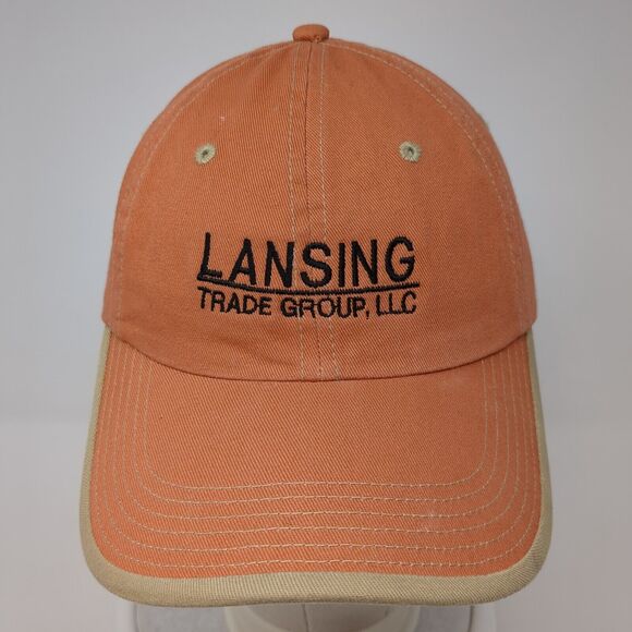 Lancing Trade Group LLC Strapback Hat Orange One Size Adjustable Port Authority - Picture 2 of 8
